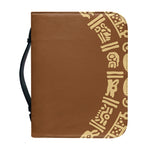 Mayan Circle Symbol Print Leather Bible Cover