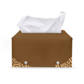 Mayan Circle Symbol Print Leather Tissue Box Cover