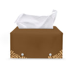 Mayan Circle Symbol Print Leather Tissue Box Cover