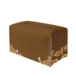 Mayan Circle Symbol Print Leather Tissue Box Cover