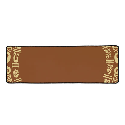 Mayan Circle Symbol Print Long Kitchen Mat