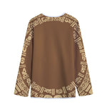 Mayan Circle Symbol Print Long Sleeve Short Coat