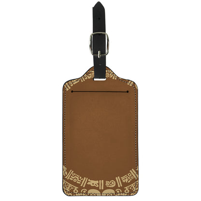Mayan Circle Symbol Print Luggage Tag