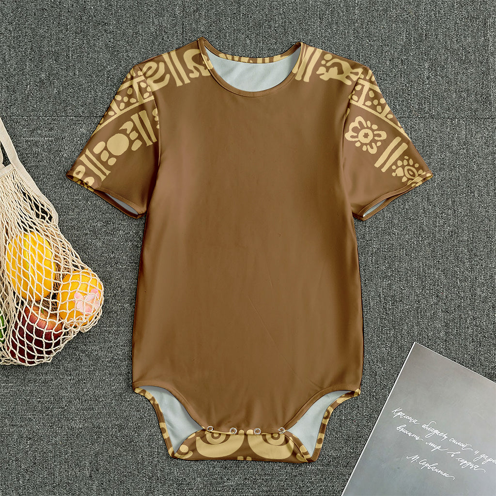 Mayan Circle Symbol Print Men's Bodysuit