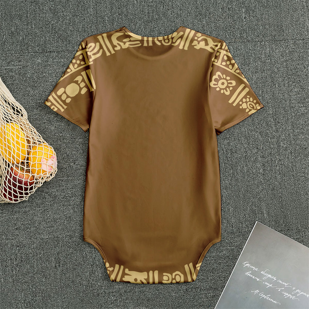 Mayan Circle Symbol Print Men's Bodysuit