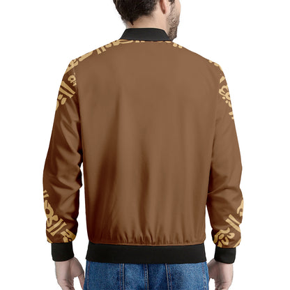 Mayan Circle Symbol Print Men's Bomber Jacket