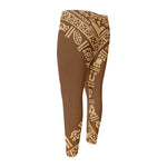 Mayan Circle Symbol Print Men's Compression Pants