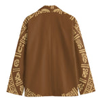 Mayan Circle Symbol Print Men's Cotton Blazer