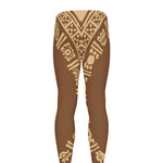 Mayan Circle Symbol Print Men's leggings