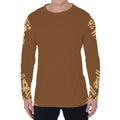 Mayan Circle Symbol Print Men's Long Sleeve T-Shirt
