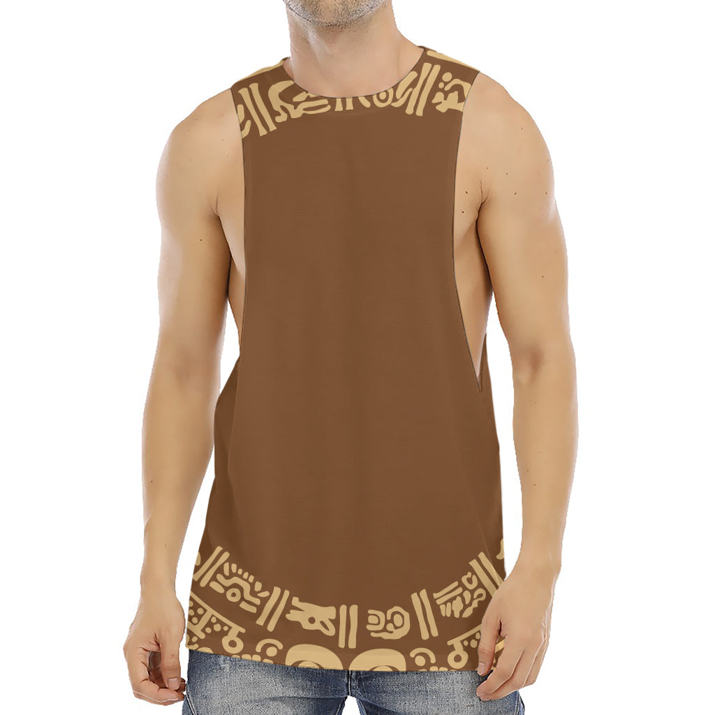 Mayan Circle Symbol Print Men's Muscle Tank Top