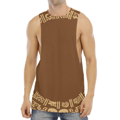 Mayan Circle Symbol Print Men's Muscle Tank Top