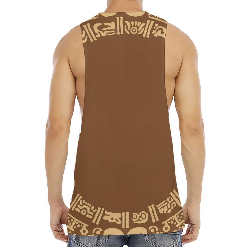 Mayan Circle Symbol Print Men's Muscle Tank Top