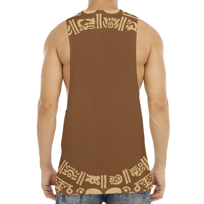 Mayan Circle Symbol Print Men's Muscle Tank Top