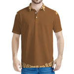 Mayan Circle Symbol Print Men's Polo Shirt
