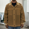 Mayan Circle Symbol Print Men's Shirt Jacket
