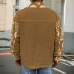 Mayan Circle Symbol Print Men's Shirt Jacket