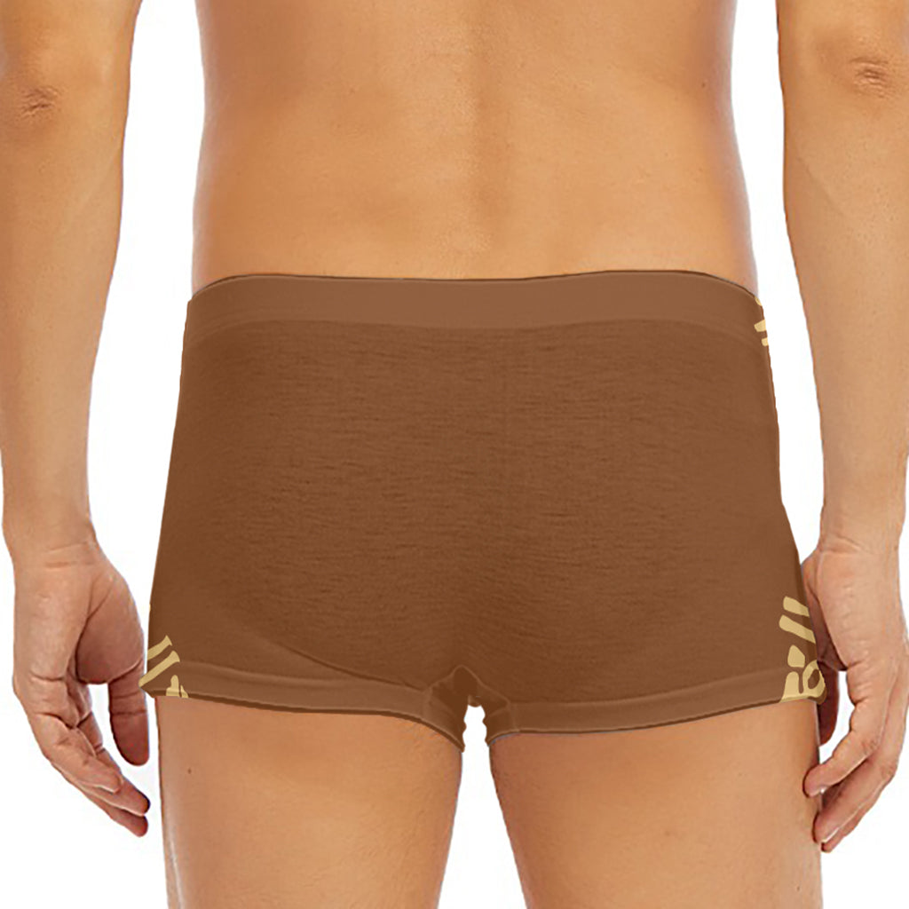 Mayan Circle Symbol Print Men's Short Boxer Briefs