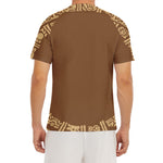 Mayan Circle Symbol Print Men's Short Sleeve Rash Guard