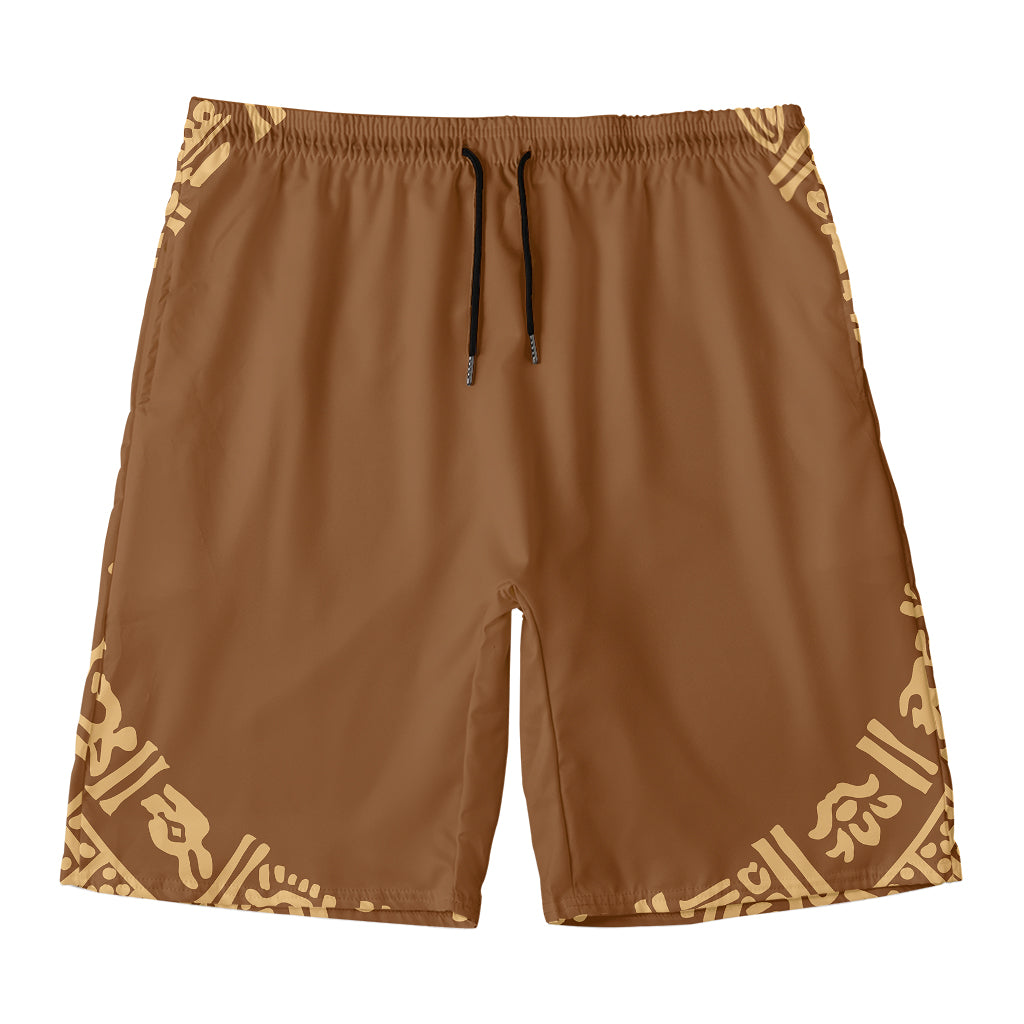 Mayan Circle Symbol Print Men's Swim Trunks