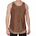 Mayan Circle Symbol Print Men's Velvet Tank Top