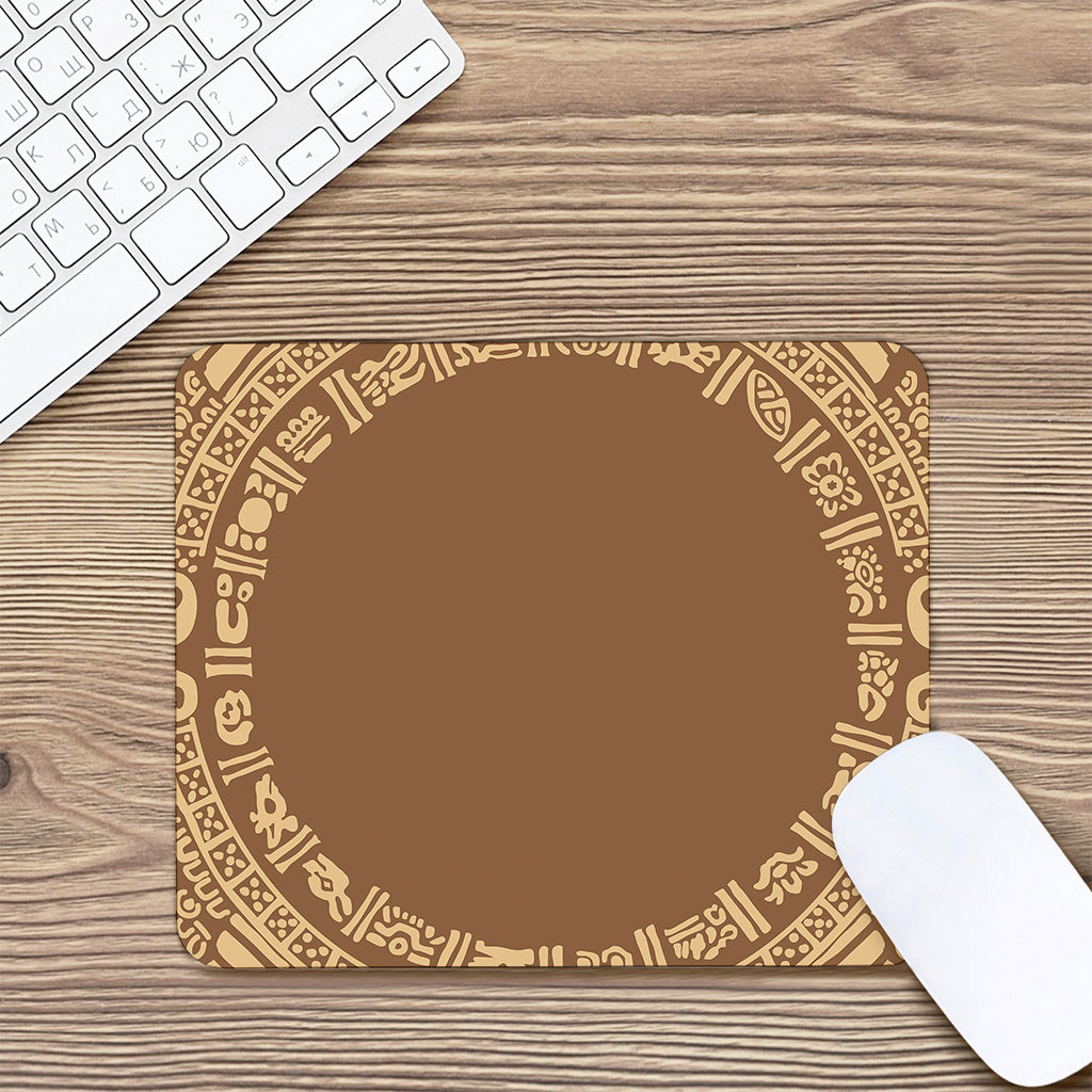 Mayan Circle Symbol Print Mouse Pad