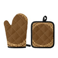 Mayan Circle Symbol Print Oven Mitt And Pot Holder Set