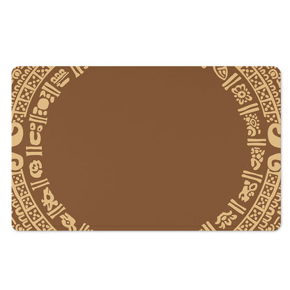 Mayan Circle Symbol Print Polyester Doormat