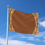 Mayan Circle Symbol Print Polyester Flag