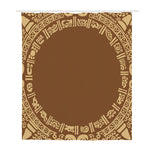 Mayan Circle Symbol Print Polyester Shower Curtain