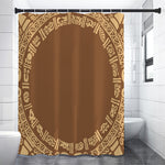 Mayan Circle Symbol Print Premium Shower Curtain