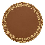 Mayan Circle Symbol Print Round Blanket