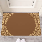 Mayan Circle Symbol Print Rubber Doormat