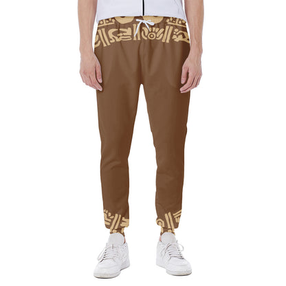 Mayan Circle Symbol Print Scuba Joggers