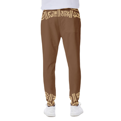 Mayan Circle Symbol Print Scuba Joggers