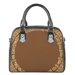 Mayan Circle Symbol Print Shoulder Handbag
