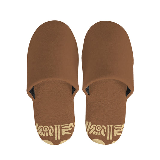 Mayan Circle Symbol Print Slippers