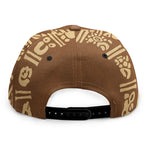 Mayan Circle Symbol Print Snapback Cap