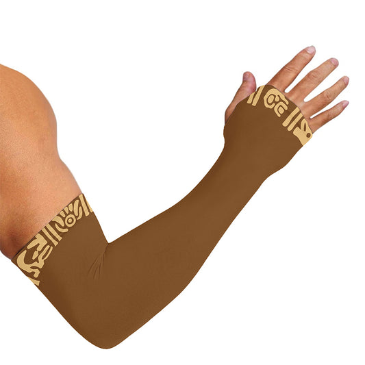 Mayan Circle Symbol Print Sun Protection Arm Sleeves