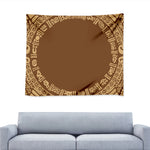 Mayan Circle Symbol Print Tapestry