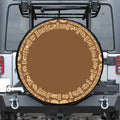 Mayan Circle Symbol Print Tire Cover