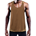 Mayan Circle Symbol Print Men's Workout Tank Top