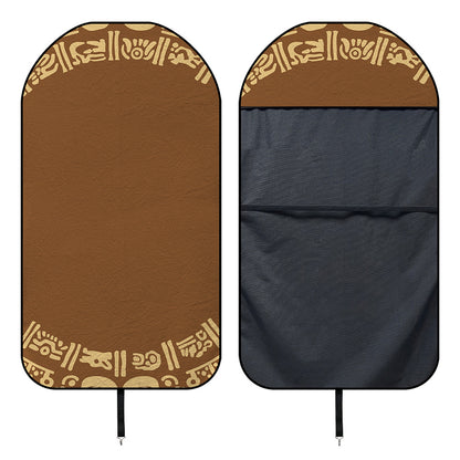 Mayan Circle Symbol Print Waterproof Car Seat Cover