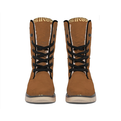 Mayan Circle Symbol Print Winter Boots