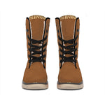 Mayan Circle Symbol Print Winter Boots