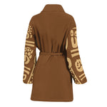 Mayan Circle Symbol Print Women's Bathrobe