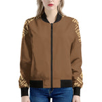Mayan Circle Symbol Print Women's Bomber Jacket