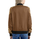 Mayan Circle Symbol Print Women's Bomber Jacket