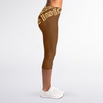 Mayan Circle Symbol Print Women's Capri Leggings