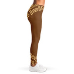 Mayan Circle Symbol Print Women's Leggings